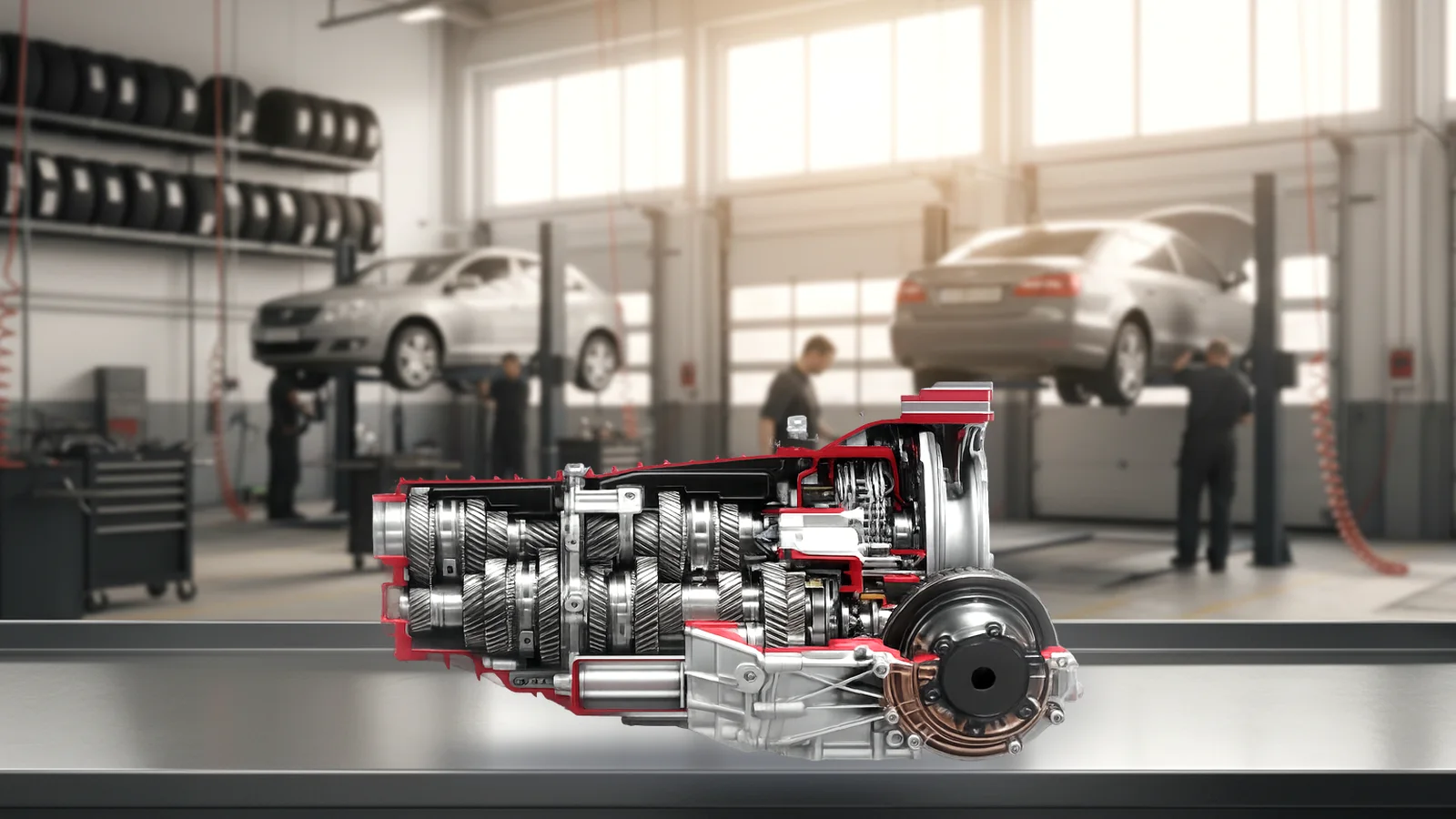 Продольная коробка S tronic DL382 в сборе